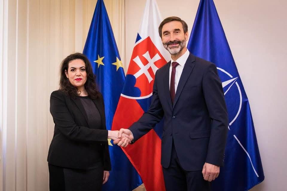 Ambassador Safa Al-Khaldi met with H.E. Juraj Blanár, Minister of Foreign and European Affairs