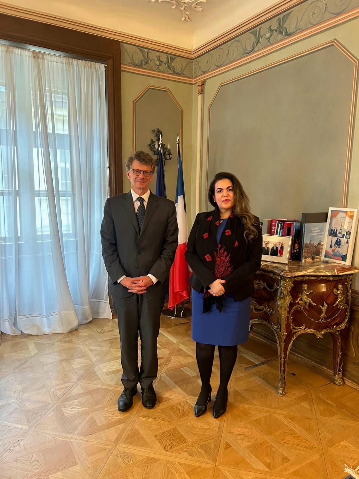 Madam Ambassador Safa Khaldi conducted a meeting with Mr. Ambassador Nicolas Suran, French Ambassador in Bratislava